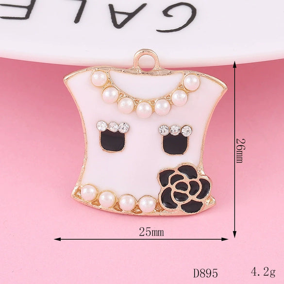 Diy Jewelry Accessories Clogs Pearl Bracelet Decorative Material With Butterfly Little Bear Love Pattern Zinc Alloy Handmade