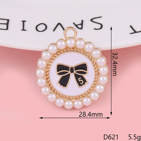 Diy Jewelry Accessories Clogs Pearl Bracelet Decorative Material With Butterfly Little Bear Love Pattern Zinc Alloy Handmade