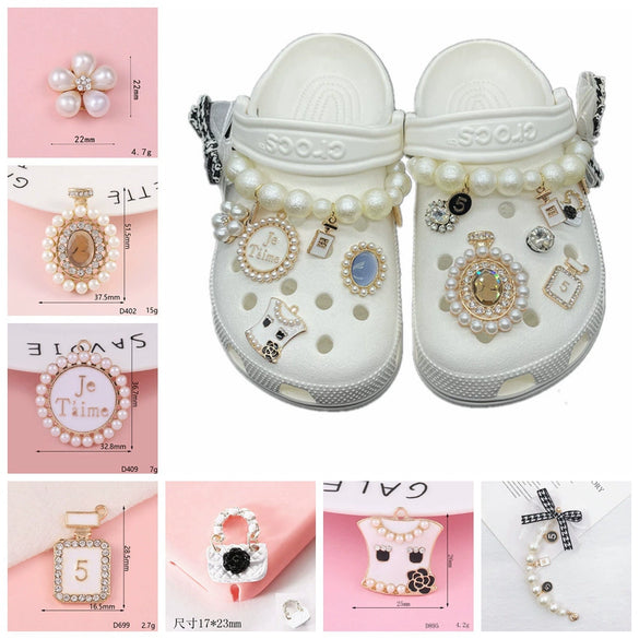 Diy Jewelry Accessories Clogs Pearl Bracelet Decorative Material With Butterfly Little Bear Love Pattern Zinc Alloy Handmade