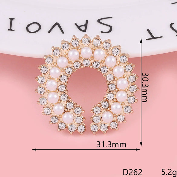 Diy Jewelry Accessories Clogs Pearl Bracelet Decorative Material With Butterfly Little Bear Love Pattern Zinc Alloy Handmade