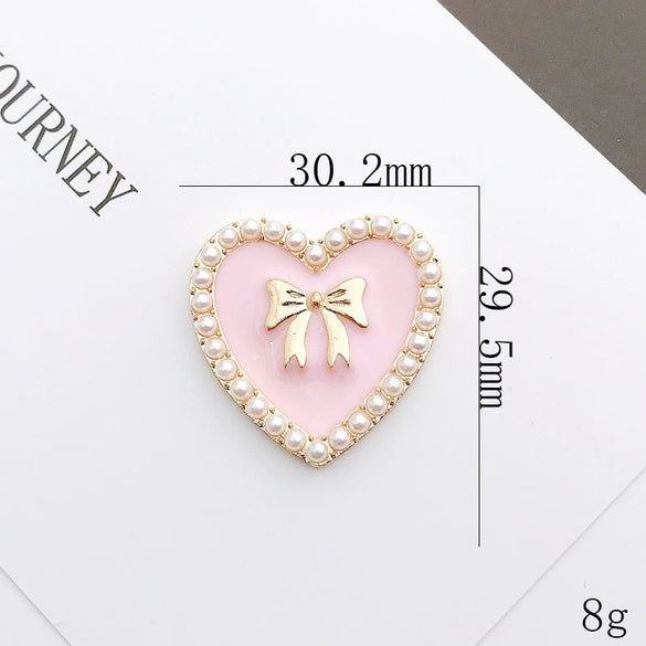 Diy Jewelry Accessories Clogs Pearl Bracelet Decorative Material With Butterfly Little Bear Love Pattern Zinc Alloy Handmade