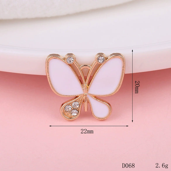 Diy Jewelry Accessories Clogs Pearl Bracelet Decorative Material With Butterfly Little Bear Love Pattern Zinc Alloy Handmade