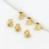 Diy Jewelry Accessories Copper Plated Twisted Flower Beads With 14K Gold Color Preservation And Electroplating Process