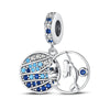 Diy Jewelry Accessories Dolphin Seahorse Charm Beads 925 Silver White Copper Plated Dripping Oil Style