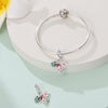 Diy Jewelry Accessories Flamingo Sunflower Pendant Beads Bracelet Copper Silver Plated Dripping Oil