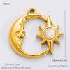 Diy Jewelry Accessories Necklace Pendant Stainless Steel Electroplating 18K Gold Sweet Geometric Style