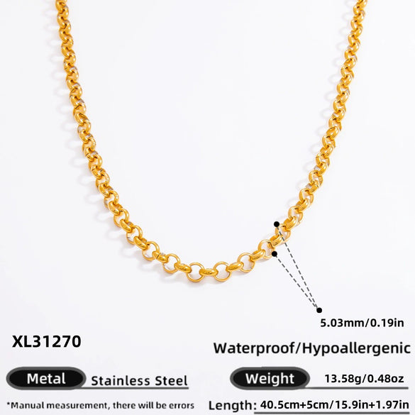 Diy Jewelry Accessories Necklace Pendant Stainless Steel Electroplating 18K Gold Sweet Geometric Style
