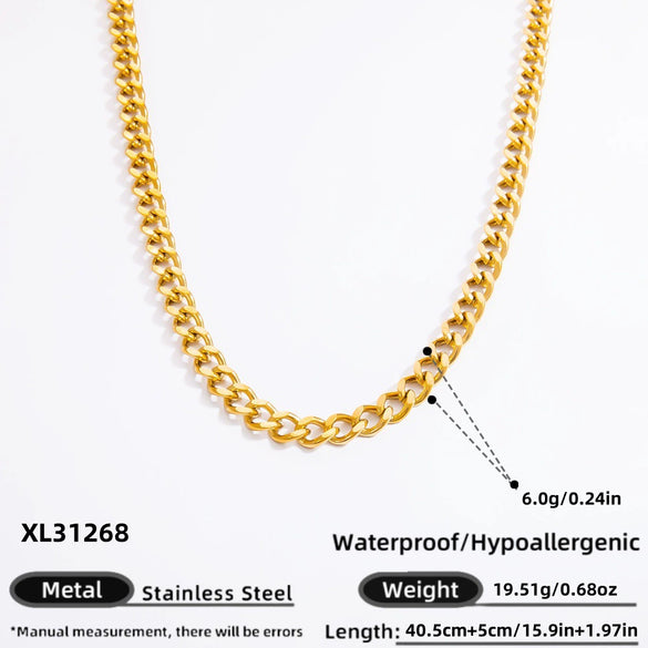 Diy Jewelry Accessories Necklace Pendant Stainless Steel Electroplating 18K Gold Sweet Geometric Style