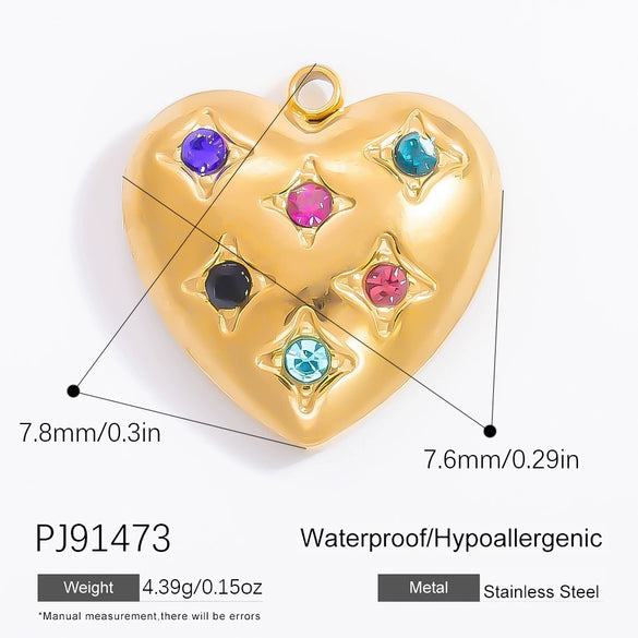 Diy Jewelry Accessories Necklace Pendant Stainless Steel Electroplating 18K Gold Sweet Geometric Style