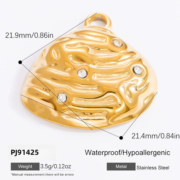 Diy Jewelry Accessories Necklace Pendant Stainless Steel Electroplating 18K Gold Sweet Geometric Style