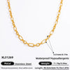 Diy Jewelry Accessories Necklace Pendant Stainless Steel Electroplating 18K Gold Sweet Geometric Style