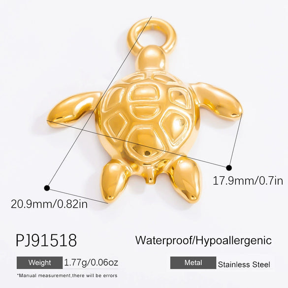 Diy Jewelry Accessories Necklace Pendant Stainless Steel Electroplating 18K Gold Sweet Geometric Style