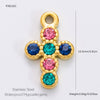 Diy Jewelry Accessories Necklace Pendant Stainless Steel Electroplating 18K Gold Sweet Geometric Style