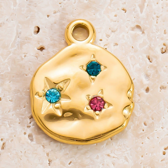 Diy Jewelry Accessories Necklace Pendant Stainless Steel Electroplating 18K Gold Sweet Geometric Style