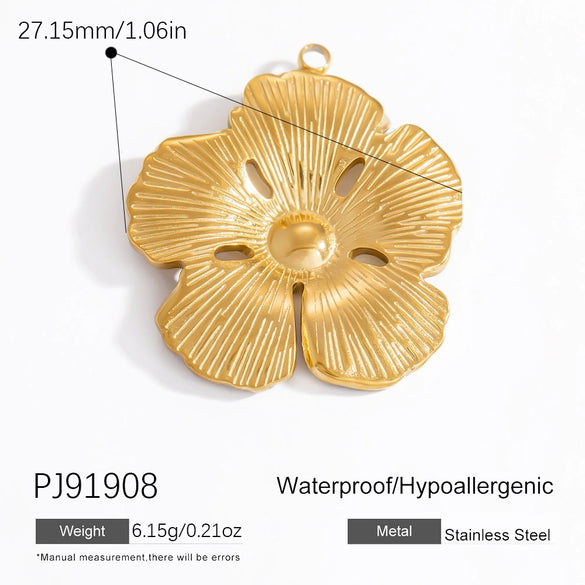 Diy Jewelry Accessories Necklace Pendant Stainless Steel Electroplating 18K Gold Sweet Geometric Style