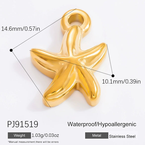 Diy Jewelry Accessories Necklace Pendant Stainless Steel Electroplating 18K Gold Sweet Geometric Style