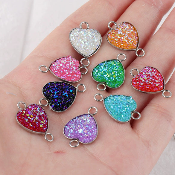 Diy Jewelry Accessories Peach Heart Love Shape Stainless Steel Pendant