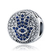 Diy Jewelry Accessories Pendant Beads 925 Silver White Copper Plated Devil's Eye Dripping Oil Design