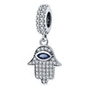 Diy Jewelry Accessories Pendant Beads 925 Silver White Copper Plated Devil's Eye Dripping Oil Design