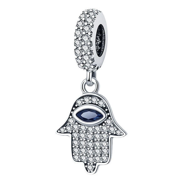 Diy Jewelry Accessories Pendant Beads 925 Silver White Copper Plated Devil's Eye Dripping Oil Design
