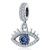 Diy Jewelry Accessories Pendant Beads 925 Silver White Copper Plated Devil's Eye Dripping Oil Design