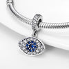 Diy Jewelry Accessories Pendant Beads 925 Silver White Copper Plated Devil's Eye Dripping Oil Design