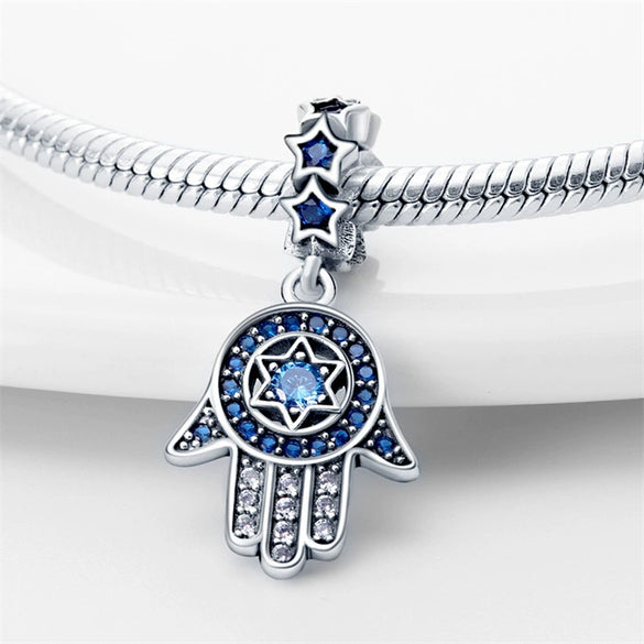 Diy Jewelry Accessories Pendant Beads 925 Silver White Copper Plated Devil's Eye Dripping Oil Design