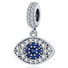 Diy Jewelry Accessories Pendant Beads 925 Silver White Copper Plated Devil's Eye Dripping Oil Design