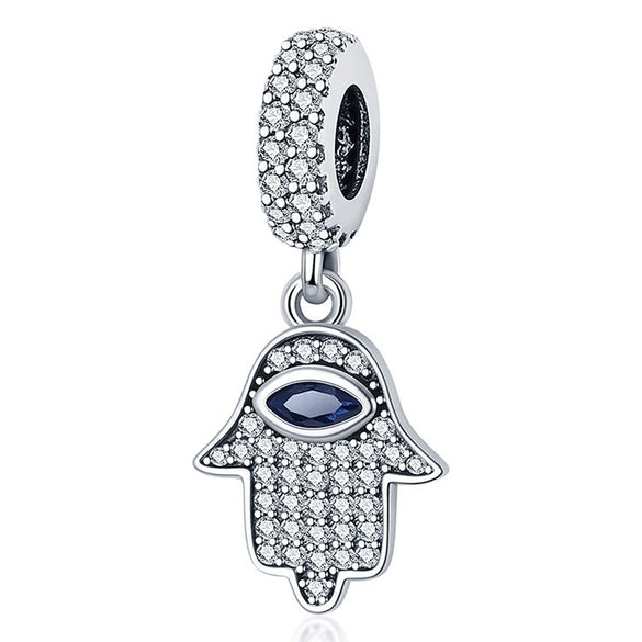 Diy Jewelry Accessories Pendant Beads 925 Silver White Copper Plated Devil's Eye Dripping Oil Design