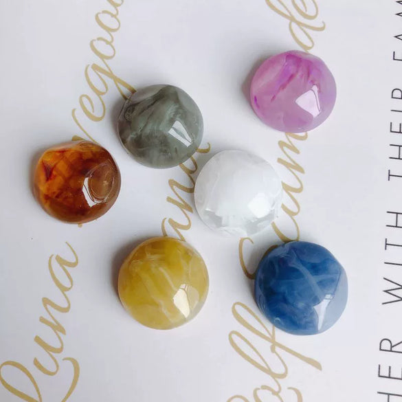 Diy Jewelry Accessories Plastic Resin Smudged Cloudlike Patch Earrings Necklace Materials