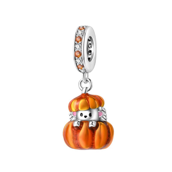 Diy Jewelry Accessories Pumpkin Hedgehog Hanging Beads Silver Plated Dripping Oil Bracelet String Decoration Material