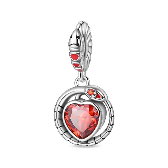 Diy Jewelry Accessories Rose Spirit Snake Pendant Beads Silver Plated Dripping Oil