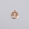 Diy Jewelry Accessories Round Hollow Life Tree Pendant Stainless Steel Mirror Polished