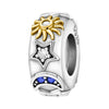 Diy Jewelry Accessories S925 Sterling Silver Star Moon Isolation Bead For Women With Dripping Oil Design