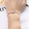 Diy Jewelry Accessories Silver Plated 925 Silver Pendant Beads Pink Car String With Dripping Oil Design