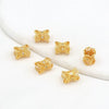 Diy Jewelry Accessories Spacer Beads Copper Electroplated 18K Real Gold Zircon For Bracelet Necklace