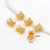 Diy Jewelry Accessories Spacer Beads Copper Electroplated 18K Real Gold Zircon For Bracelet Necklace