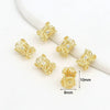 Diy Jewelry Accessories Spacer Beads Copper Electroplated 18K Real Gold Zircon For Bracelet Necklace