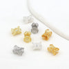Diy Jewelry Accessories Spacer Beads Copper Electroplated 18K Real Gold Zircon For Bracelet Necklace