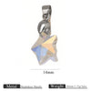 Diy Jewelry Accessories Stainless Steel Crystal Pendant With Starfish Fivepointed Star Heartshaped Electroplated
