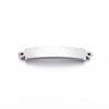 Diy Jewelry Accessories Stainless Steel Rectangular Double Hole Curved Long Bracelet Connector Pendant With Electroplating