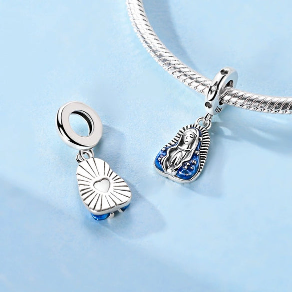 Diy Jewelry Accessories 925 Sterling Silver Charm Virgin Bow Feather Bead Pendant Bracelet Necklace With Dripping Oil Design And Animal Style