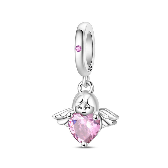 Diy Jewelry Accessories 925 Sterling Silver Charm With Heart Angel Wings Tree Of Life Star Beads Pendant For Bracelet Necklace With Dripping Oil Design
