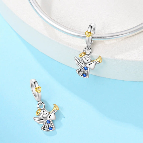 Diy Jewelry Accessories 925 Sterling Silver Charm With Heart Angel Wings Tree Of Life Star Beads Pendant For Bracelet Necklace With Dripping Oil Design
