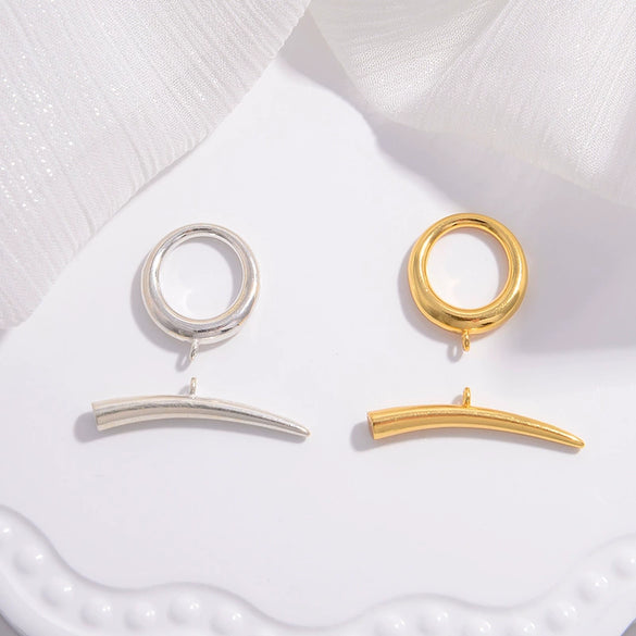 Diy Jewelry Accessories 925 Sterling Silver Round Elbow Ot Buckle Pearl Bracelet Necklace Ending Connection Buckle Electroplated