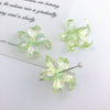 Diy Jewelry Acrylic Fivepetal Flower Pendant Accessories With Colorplated Spray Paint And Iris Throughhole Design