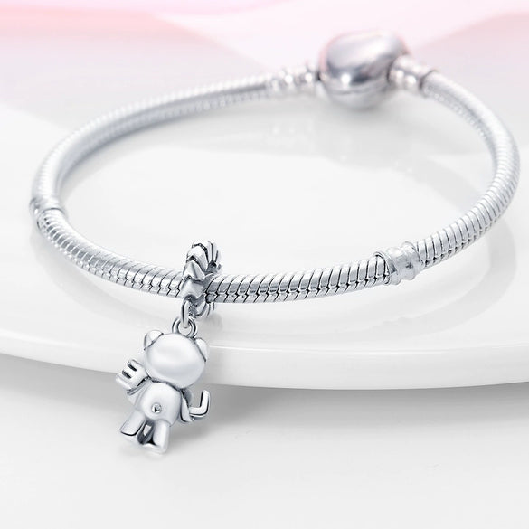 Diy Jewelry Beads Animal Series Love Bear Copper Silver Plated Dripping Oil Design