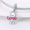 Diy Jewelry Beads Animal Series Love Bear Copper Silver Plated Dripping Oil Design