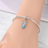 Diy Jewelry Bracelet Accessories Airplane Bicycle Bow Ballet Charm Copper Silver Plated Dripping Oil