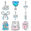 Diy Jewelry Bracelet Accessories Airplane Bicycle Bow Ballet Charm Copper Silver Plated Dripping Oil
